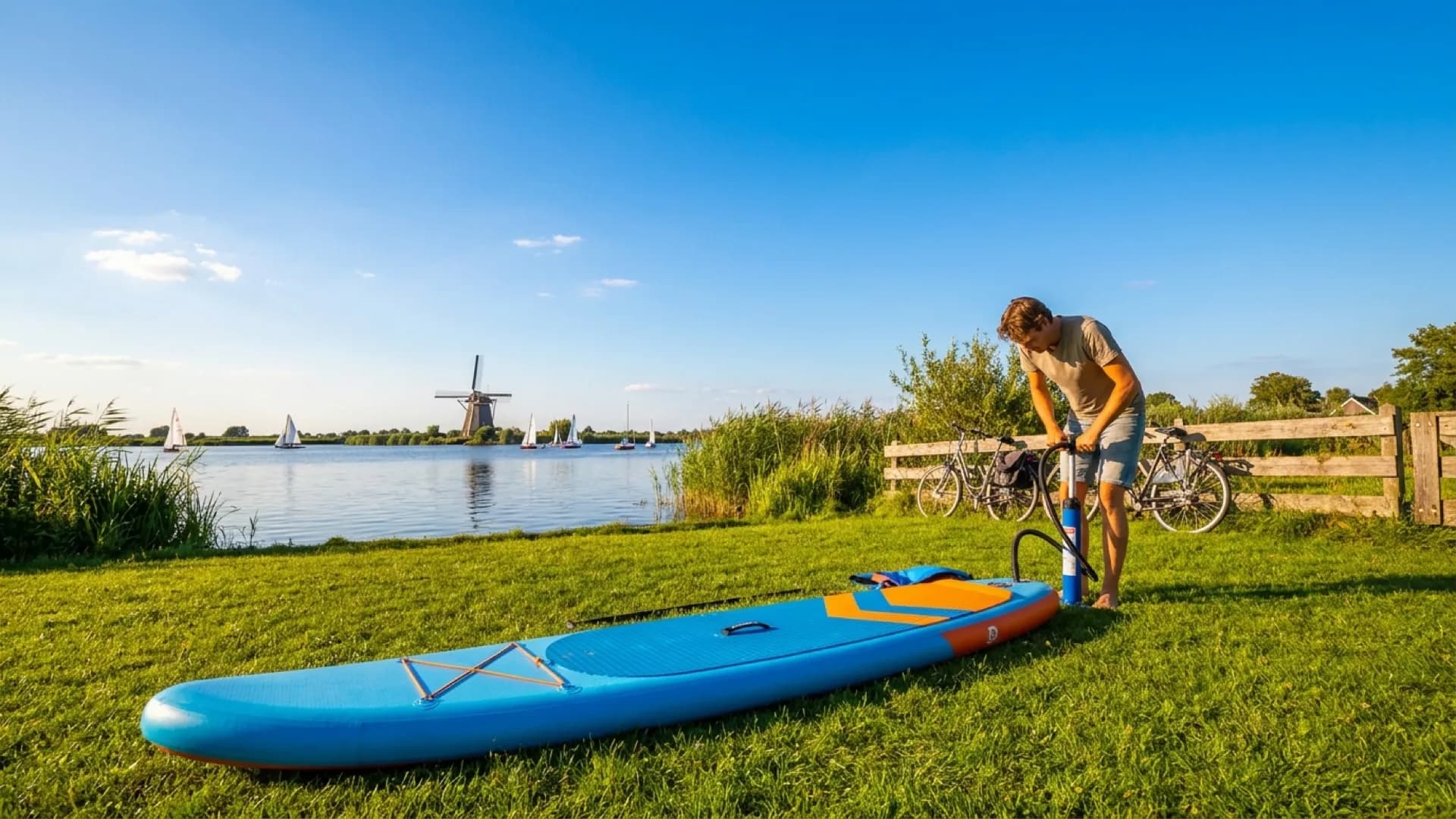 Net je SUP-board ontvangen? Zo doe je het goed (van sup board opblazen tot eerste tocht): zonnig sfeerbeeld op het water