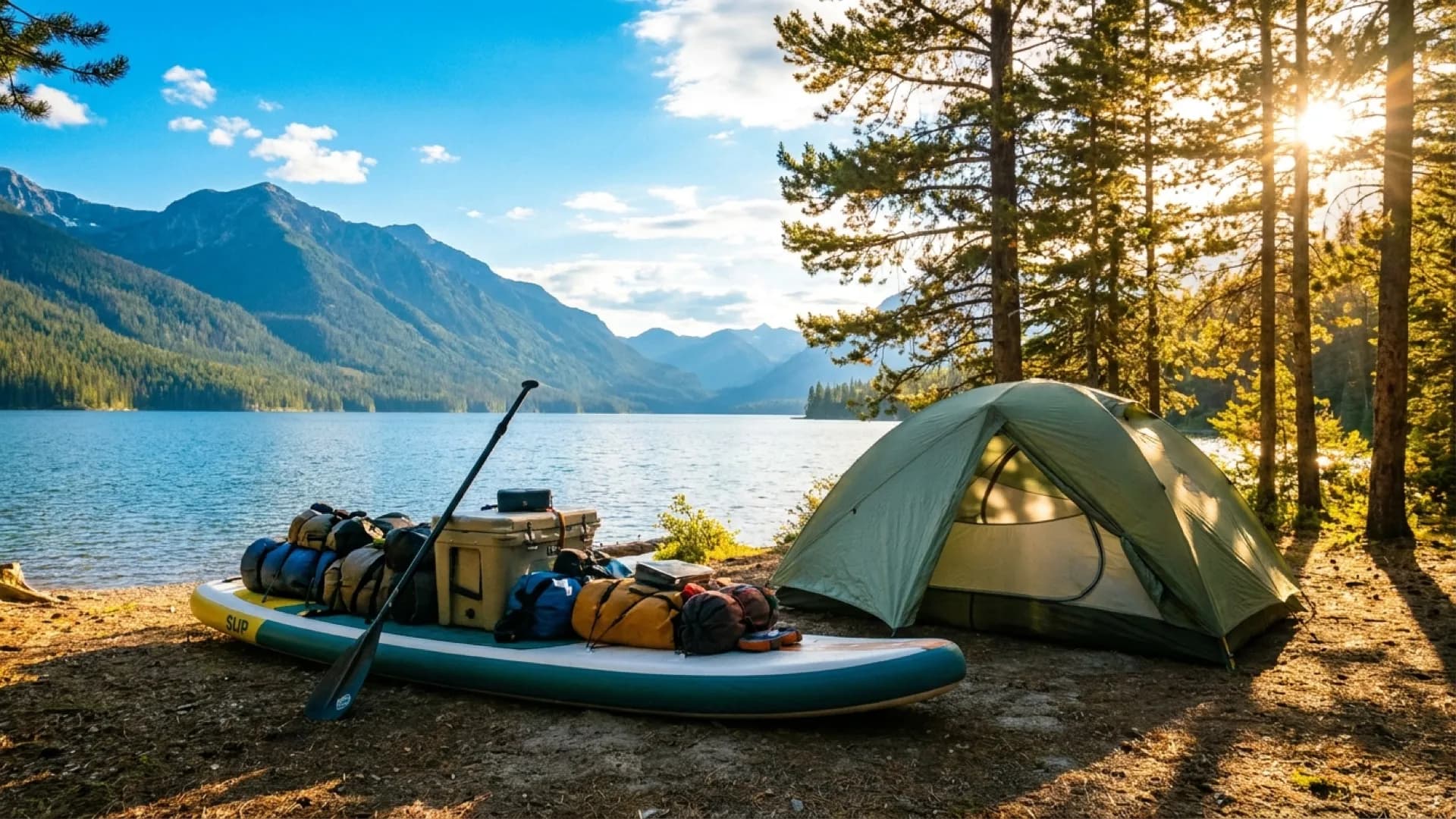 SUP camping: meerdaagse tochten plannen in Nederland: zonnig sfeerbeeld op het water