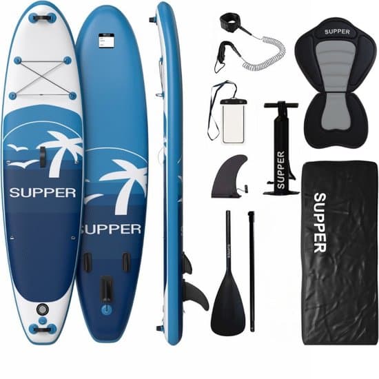 Supper Sup Board XL - opblaasbaar - 220kg - 335 x 81 cm - voor 2 personen