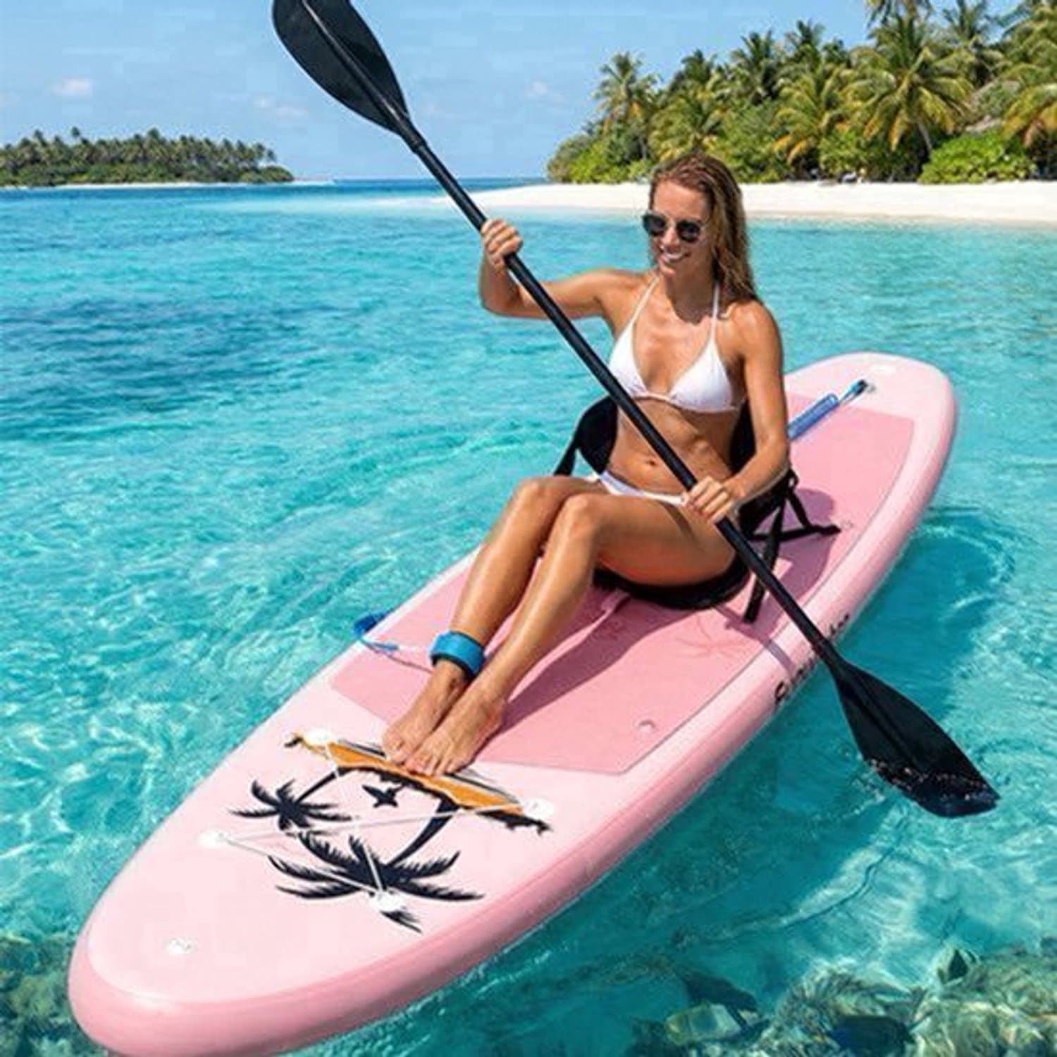 Opblaasbaar SUP 11ft 32 Inch Roze Palmboom PVC
