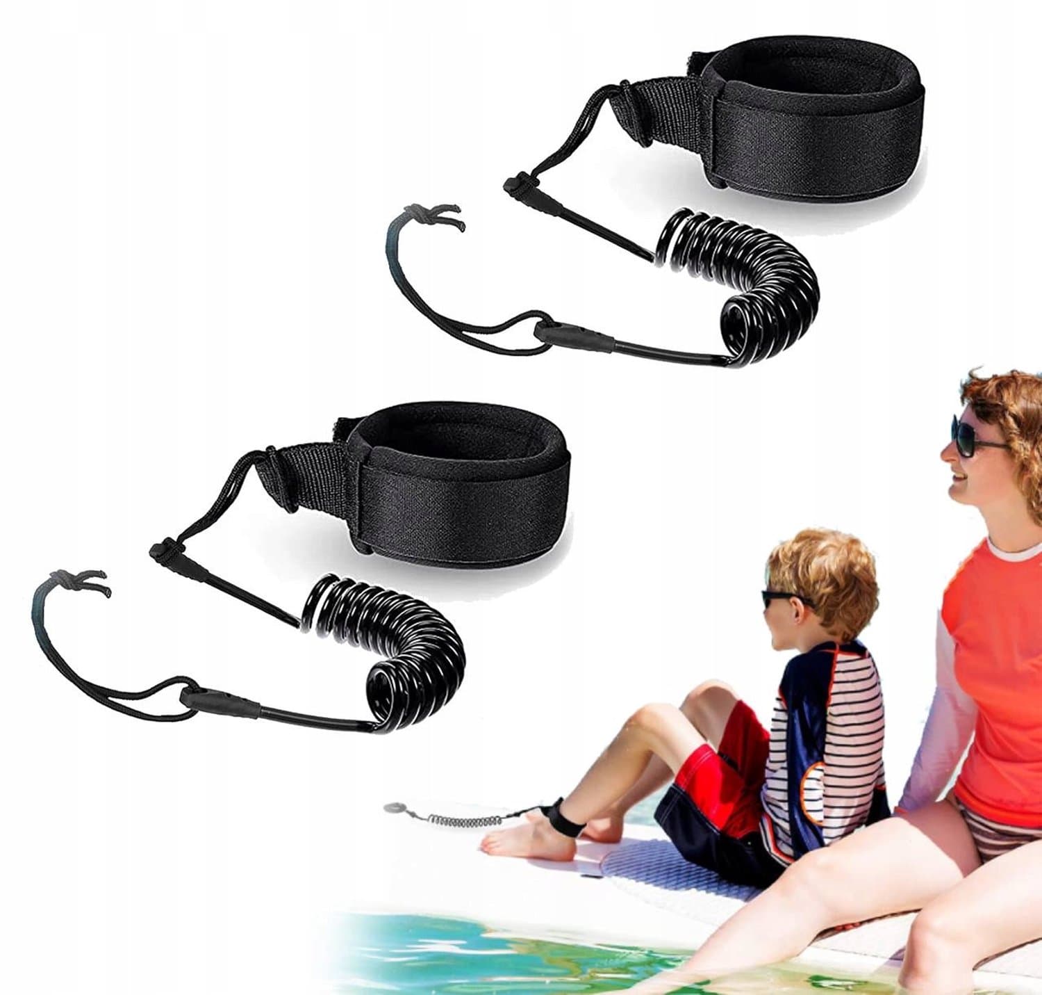 Merkloze SUP Leash Veiligheidskoord Enkelband 3M (2 stuks)