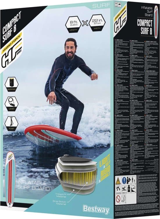 Bestway Hydro-Force Stand Up Paddleboard Compact Surf 8 243x57x7 cm