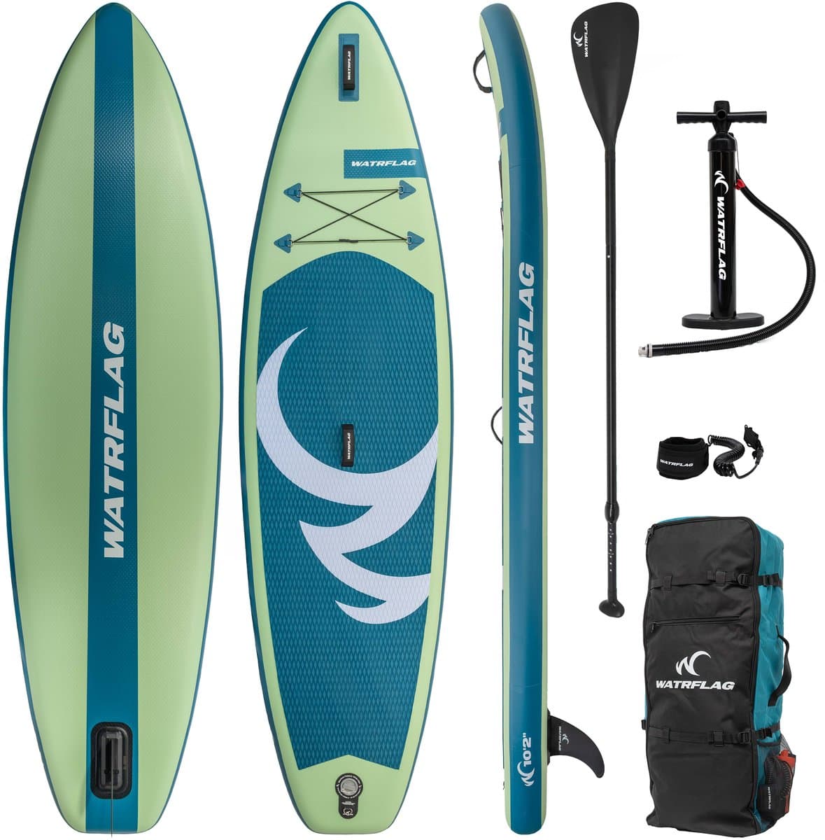 Watrflag Spinner Green SUP 10'2'' Set Allround, 310 cm