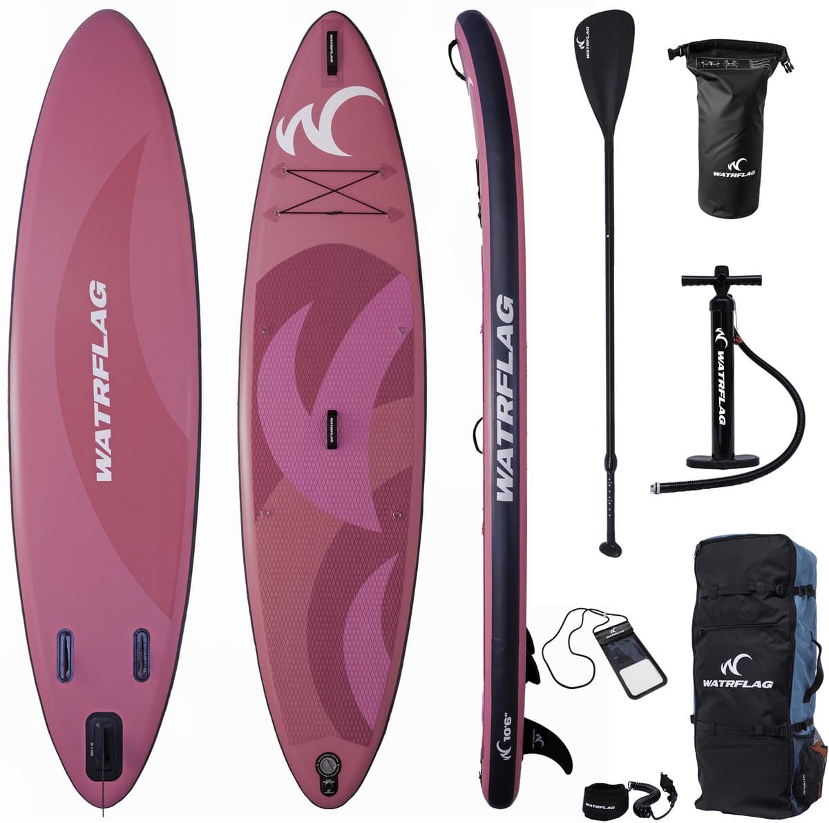 Watrflag Glide Pink SUP 10'6'' Set Allround Stand, 320 cm