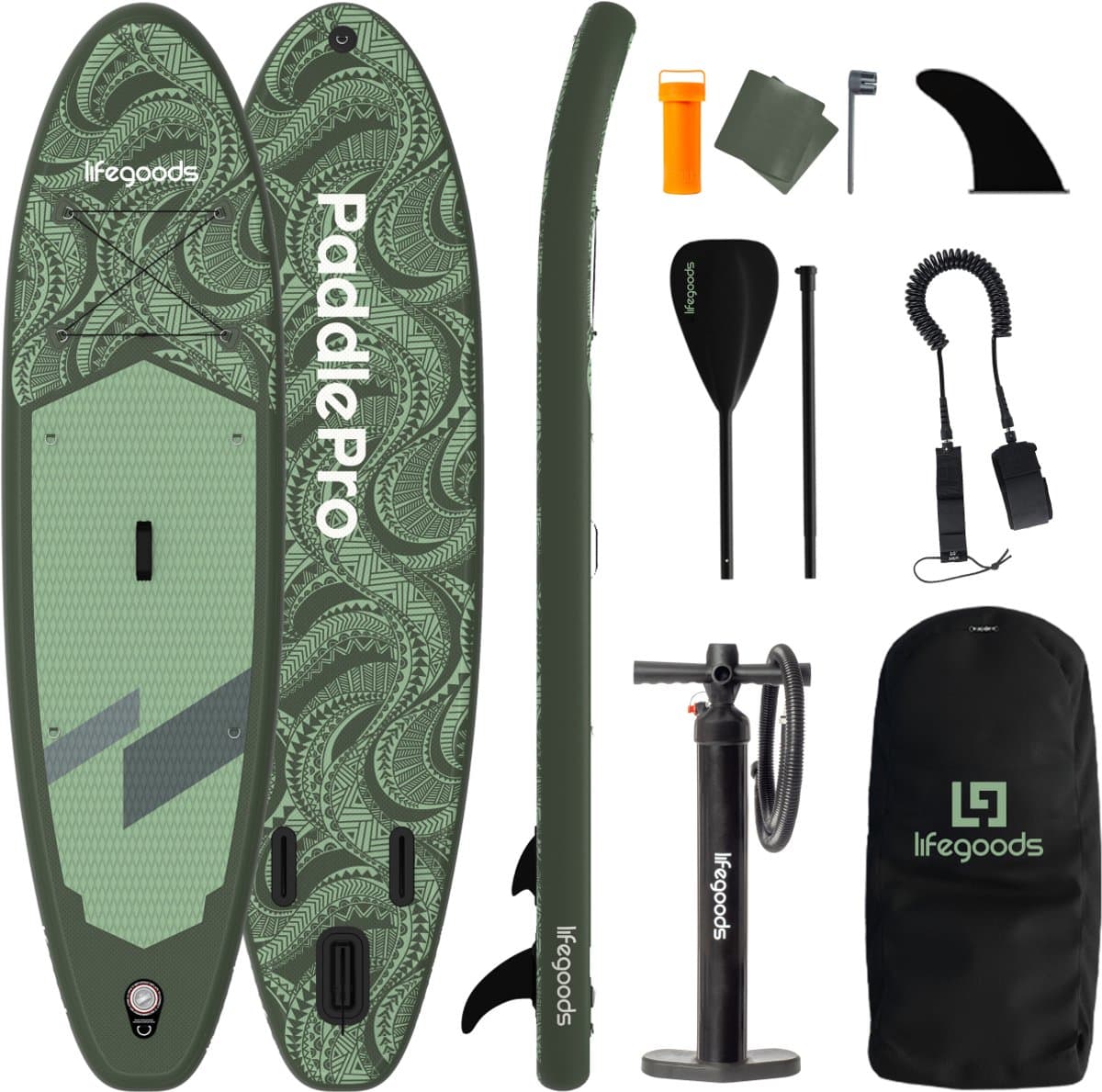 LifeGoods SUP Allround Compact 120 Kg Draagkracht, 300×76 cm, max 120 kg