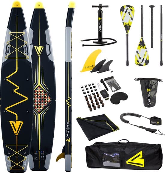 Stand Up Paddle board - opblaasbaar SUP BOARD YellowV Heartbeat 14 "Niagara" - 426 cm - overnight touring