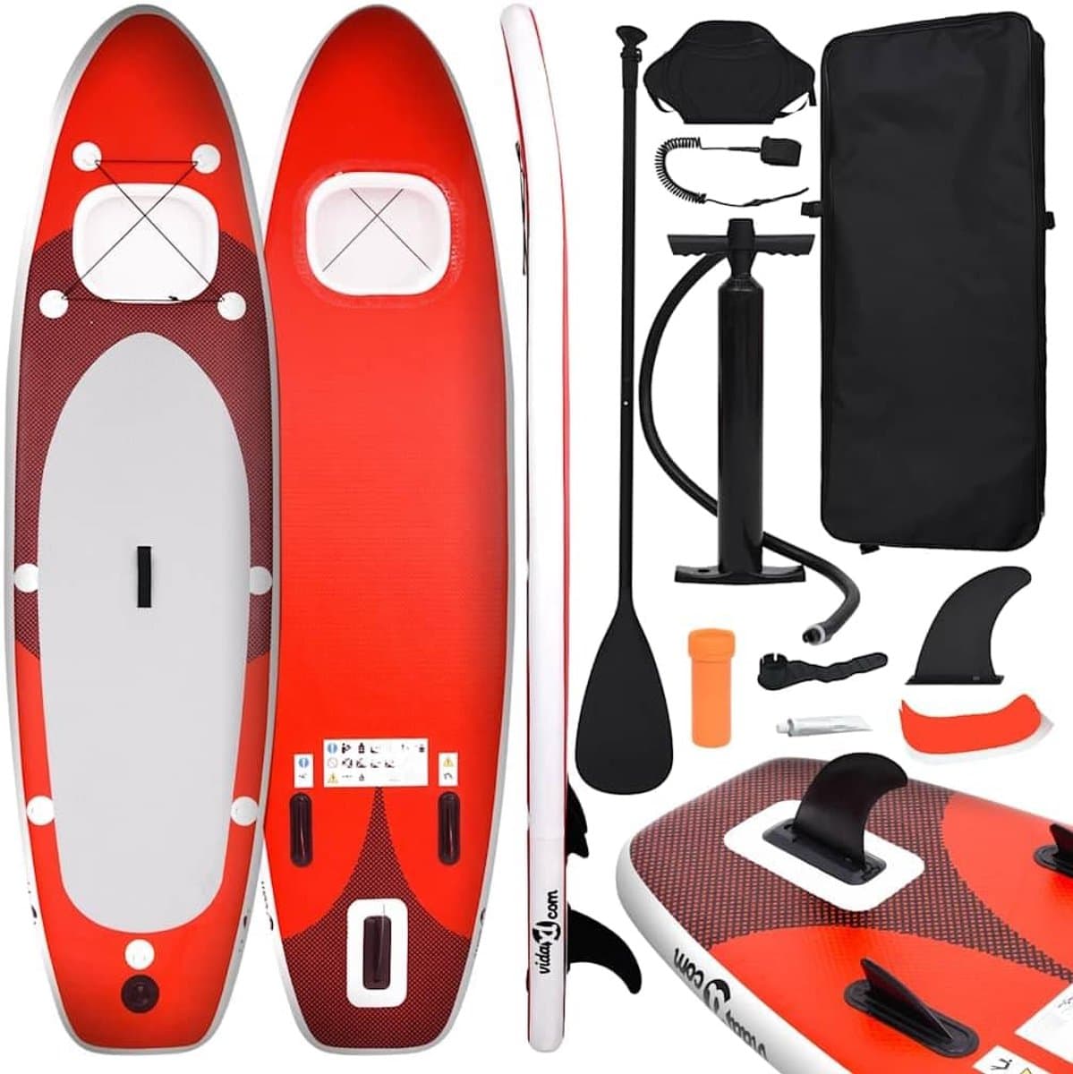 Opblaasbaar Waterpret Inclusief Zitting Rood, 360×81 cm