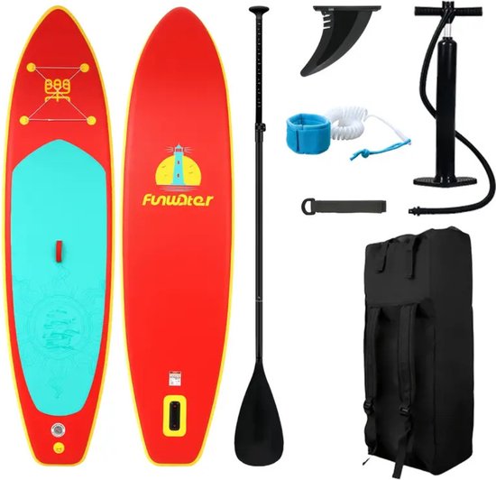 Bovista Sup Board - Opblaasbaar - Supboard - Sup Boards - Paddle - Kayak - Rood - 350cm