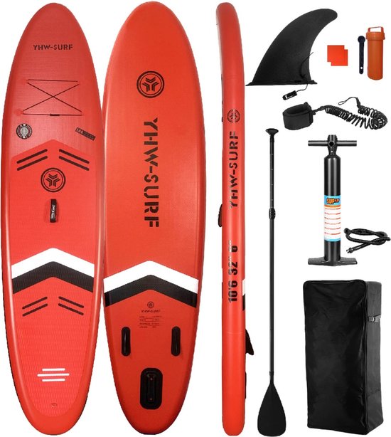 Livano Sup Board - Opblaasbaar - Supboard - Sup Boards - Paddle - Kayak - 320cm - Rood