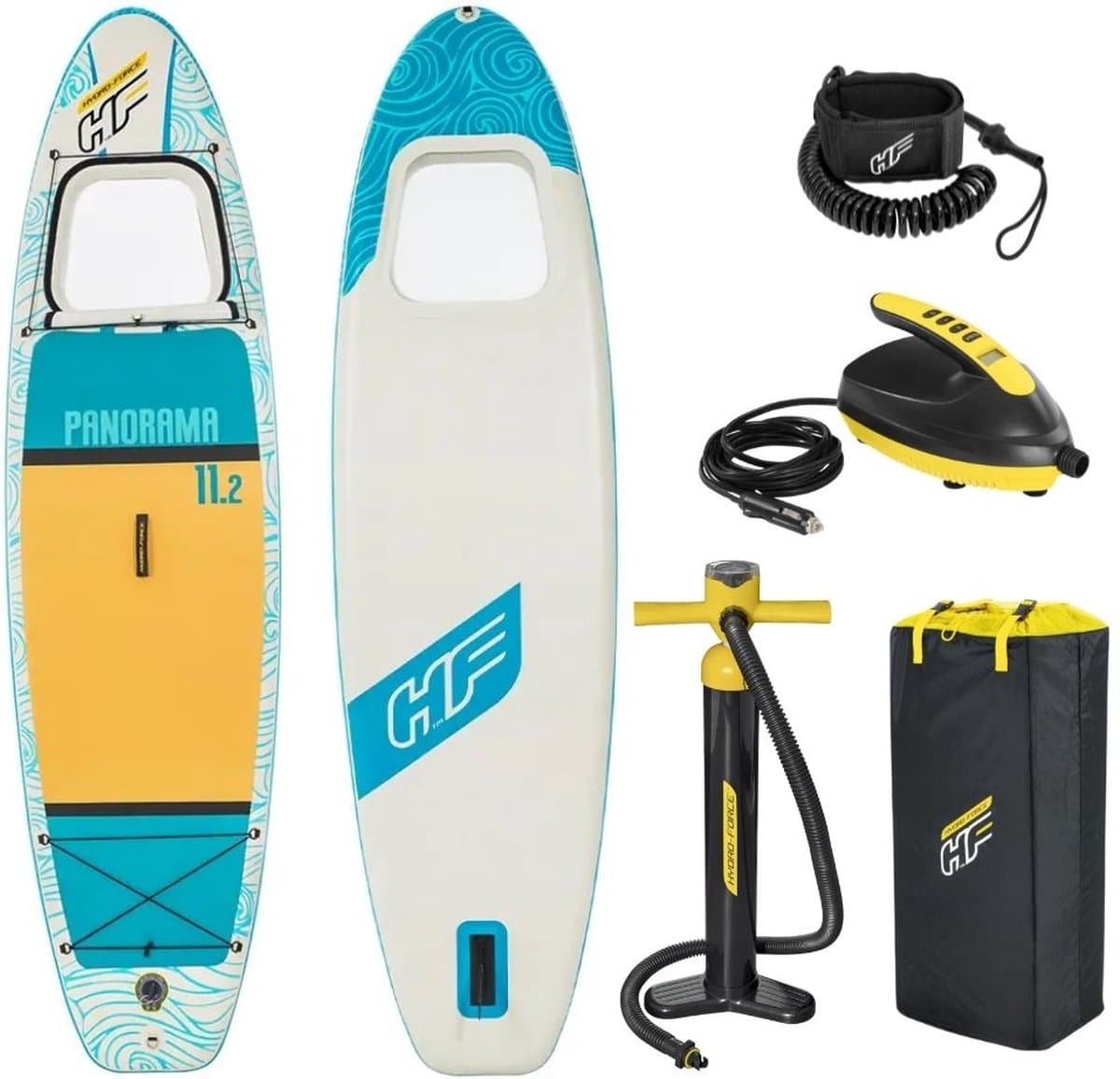 Bestway SUP Hydro Force Panorama Set en SUP Elektrische Luchtpomp 12V