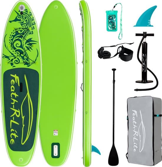 Funwater Ocean Secret Sea Green 10’6 - Allround SUP board - Compleet pakket - 320x81x15 cm