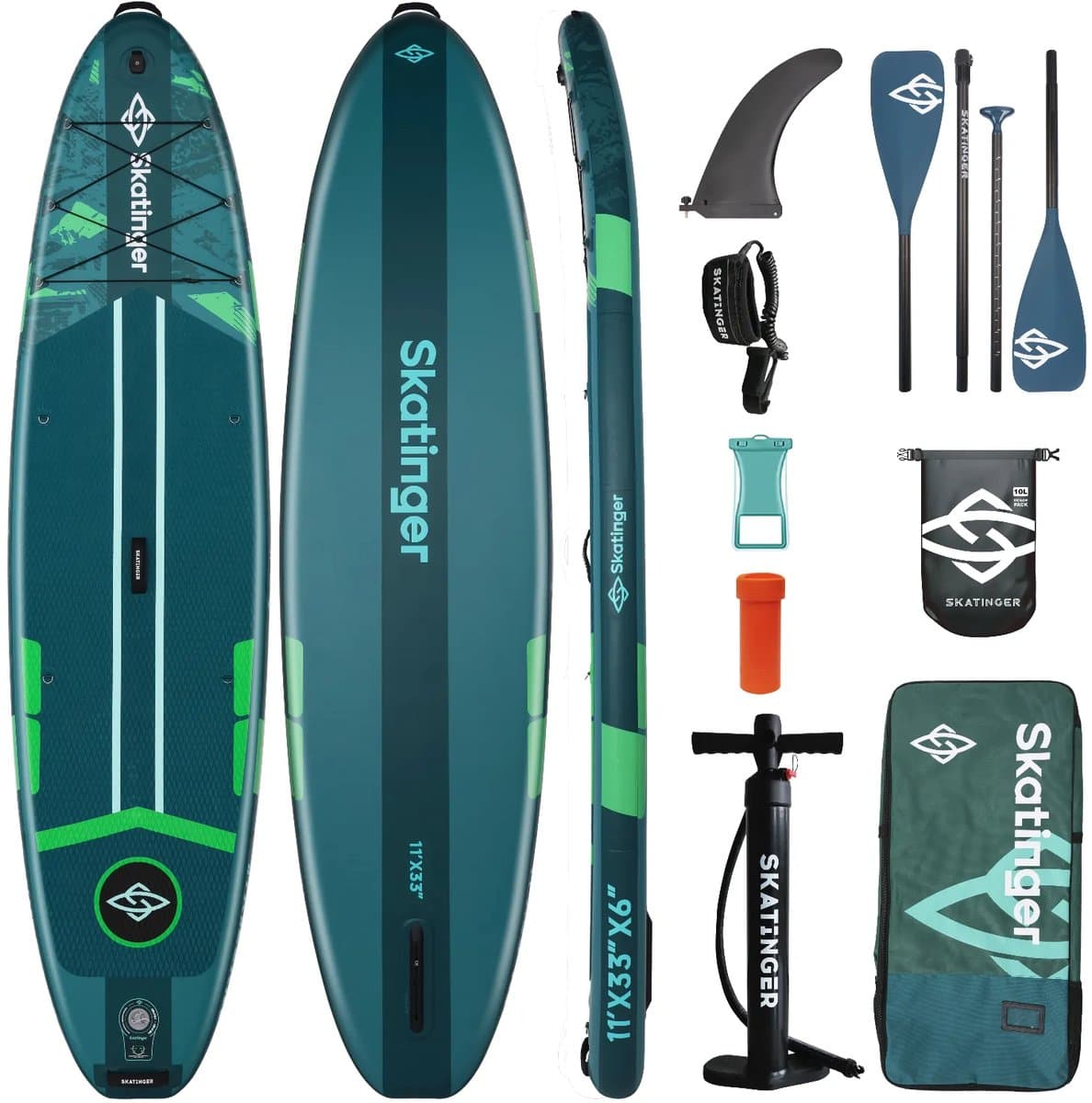 Skatinger Ice Age Green Allround SUP Compleet Pakket