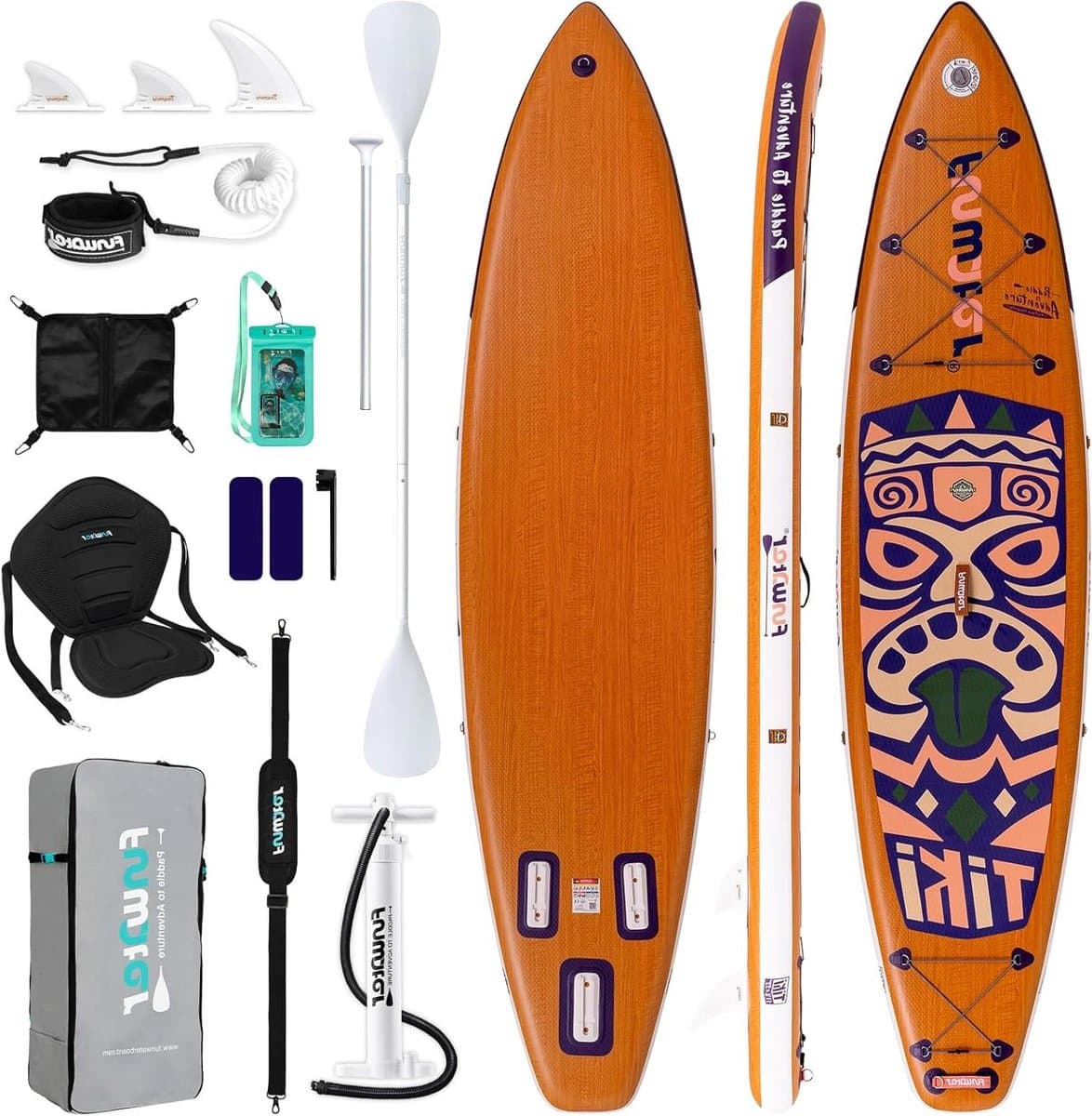 Opblaasbaar SUP Watersport Avontuur Extra Stabiel, 351 cm