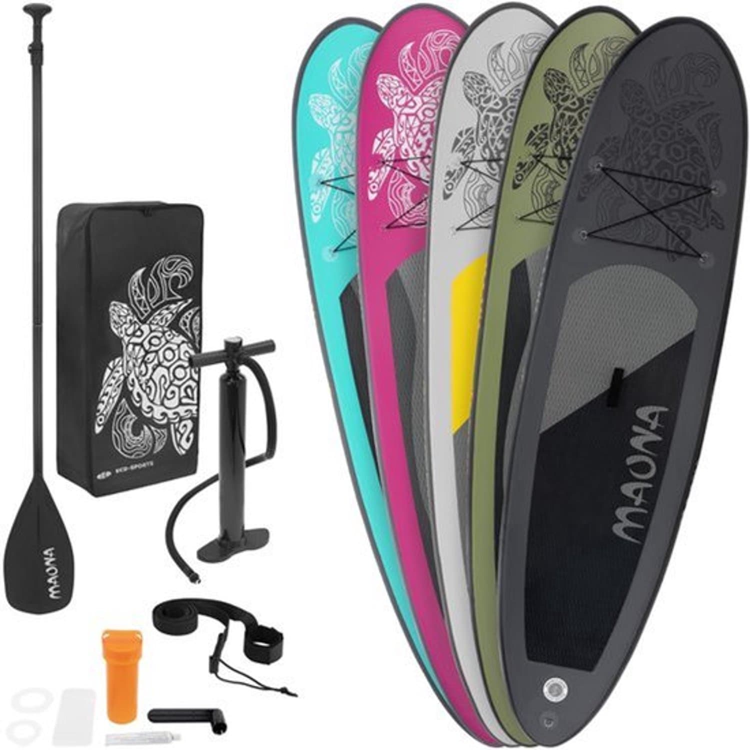 Opblaasbaar SUP 3,08 M Zwart Allround Peddelboard Dikte