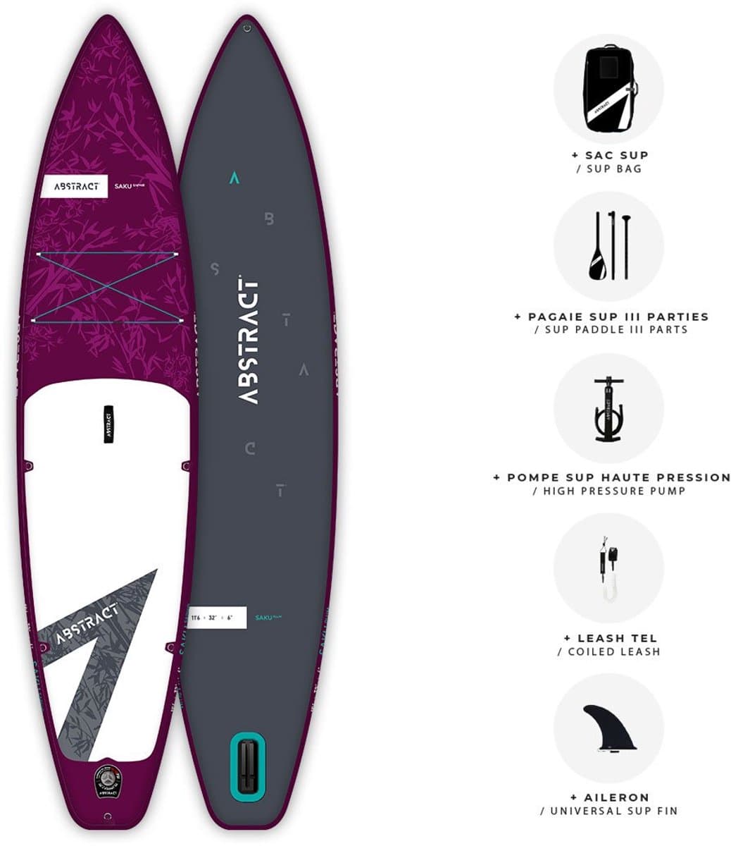 Abstract SUP set 11'6 touring en kajak Saku, 11.5', max 140 kg