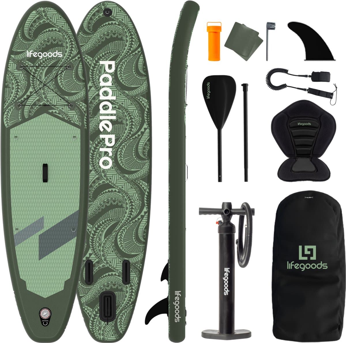 LifeGoods SUP Allround Compact 120 Kg Draagkracht, 300×76 cm, max 120 kg