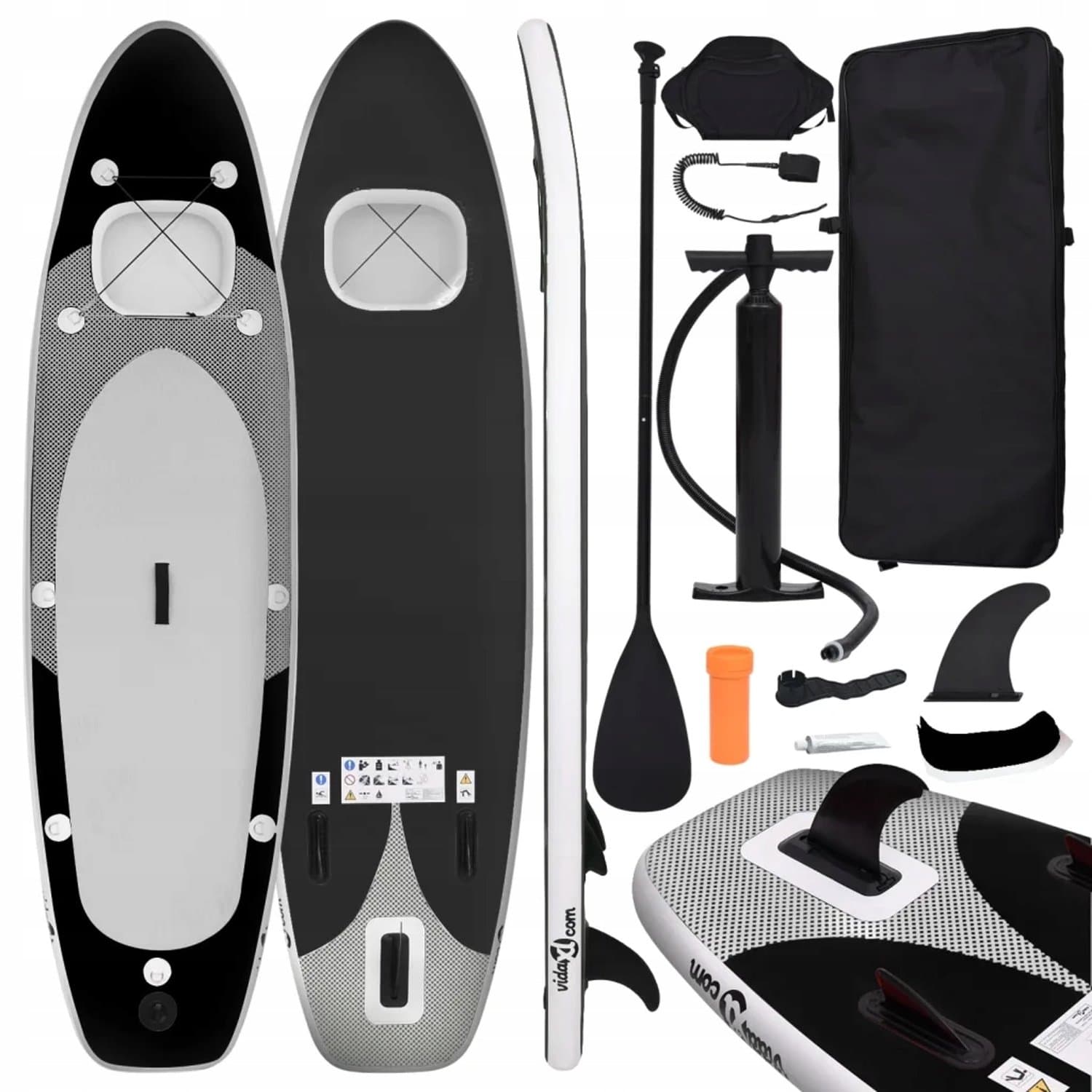 Zwarte SUP, 300×76 cm