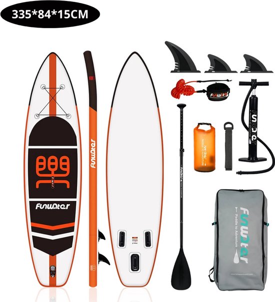 Livano Sup Board - Opblaasbaar - Supboard - Sup Boards - Paddle - Kayak - 335cm - Oranje