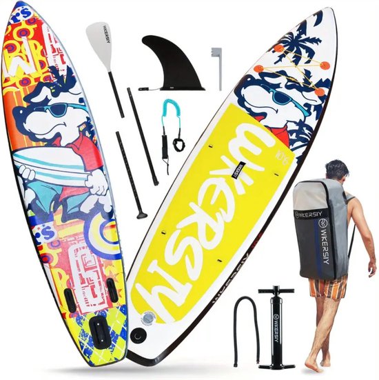 Nivard Sup Board - Opblaasbaar - Supboard - Sup Boards - Paddle - Kayak - Geel - 320cm