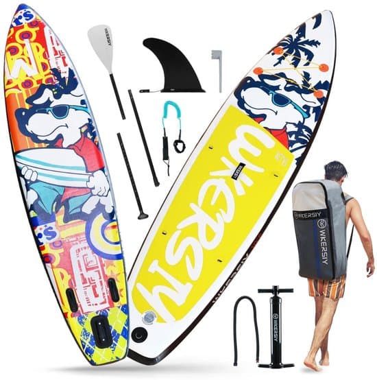 Bovista Sup Board - Opblaasbaar - Supboard - Sup Boards - Paddle - Kayak - 320cm Geel