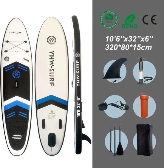 Livano Sup Board - Opblaasbaar - Supboard - Sup Boards - Paddle - Kayak - 320cm - Wit