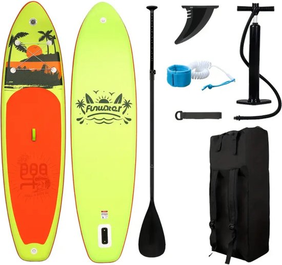 Livano Sup Board - Opblaasbaar - Supboard - Sup Boards - Paddle - Kayak - Geel - 335cm