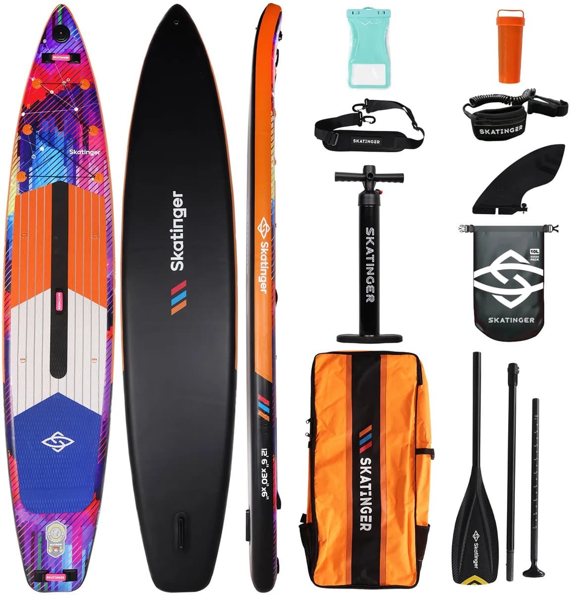Skatinger Cmyk Yellow SUP Touring, 380×76 cm