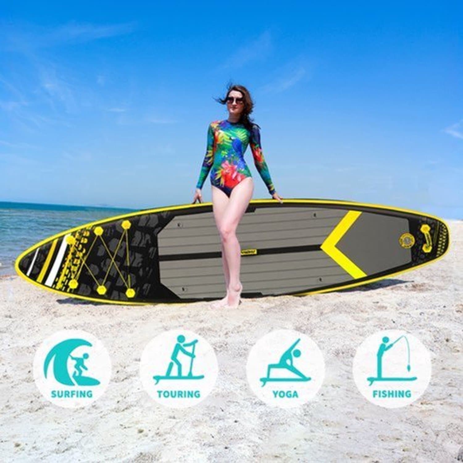 Opblaasbaar SUP PVC Materiaal Dikte, 350×90 cm