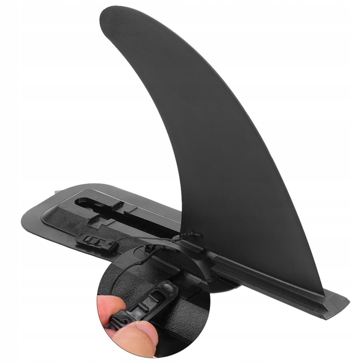 Merkloze SUP Middenvin Zwart, PVC