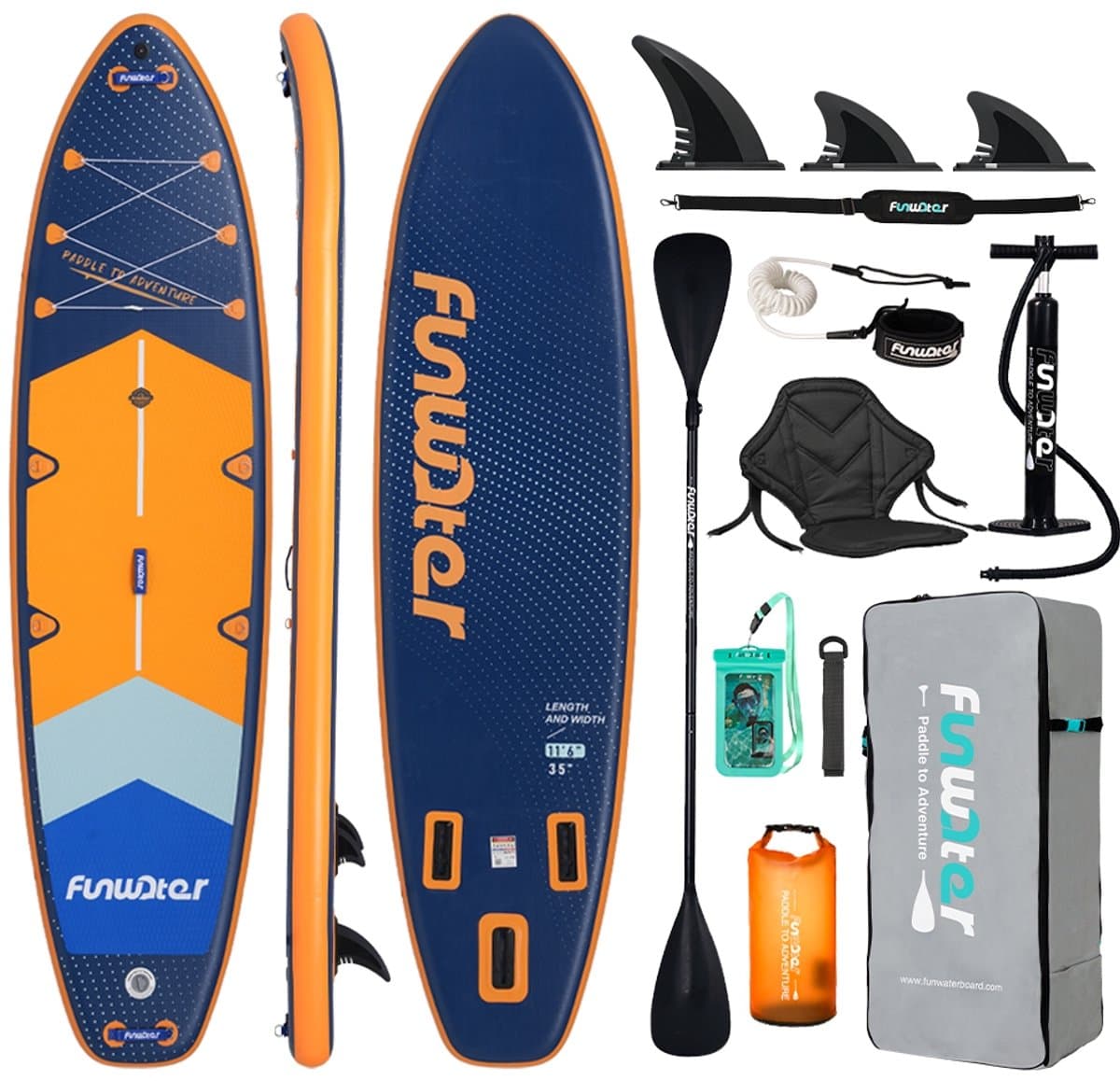 Funwater FW43B SUP board Stabiel allround, 350×90 cm, max 200 kg
