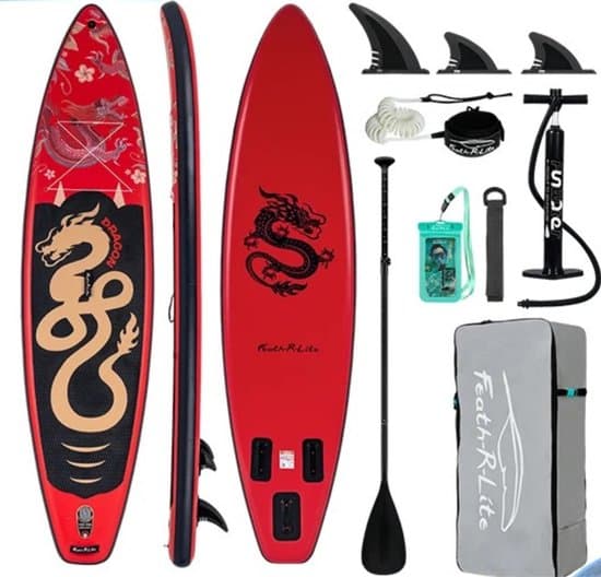 Sensova - Red Dragon SUPFR17S - Opblaasbaar Paddleboard 11FT - Inclusief Accessoires - Voor Volwassenen - Draagbaar SUP Board