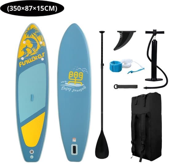 Bovista Sup Board - Opblaasbaar - Supboard - Sup Boards - Paddle - Kayak - 350cm - Blauw