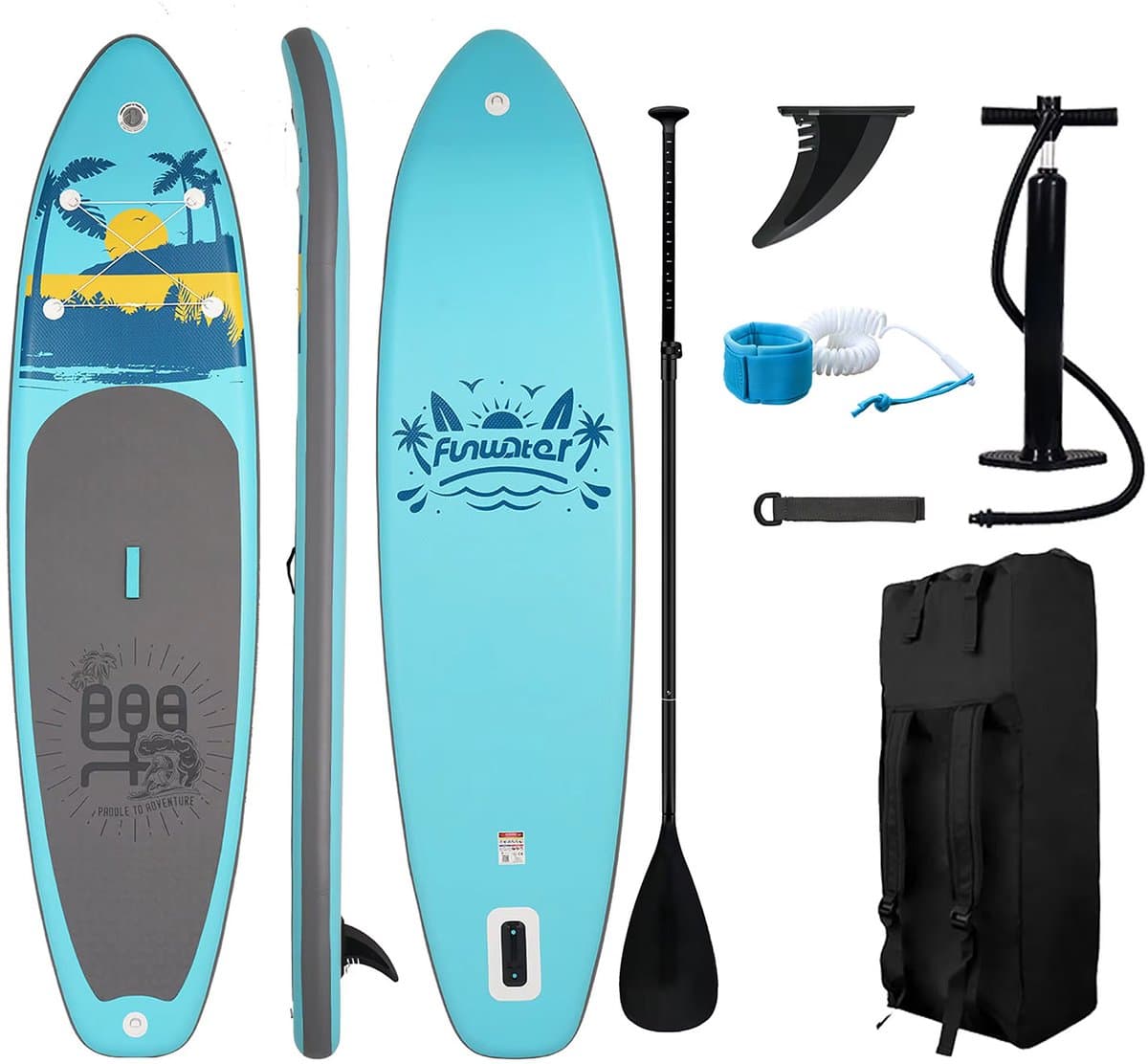 Funwater SUPFW27A SUP tropisch zonsondergang, 335×83 cm