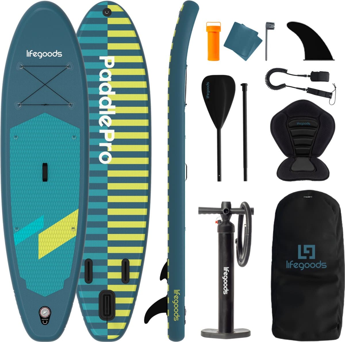 LifeGoods SUP Allround Compact 100 Kg Draagkracht, 300×76 cm, max 100 kg