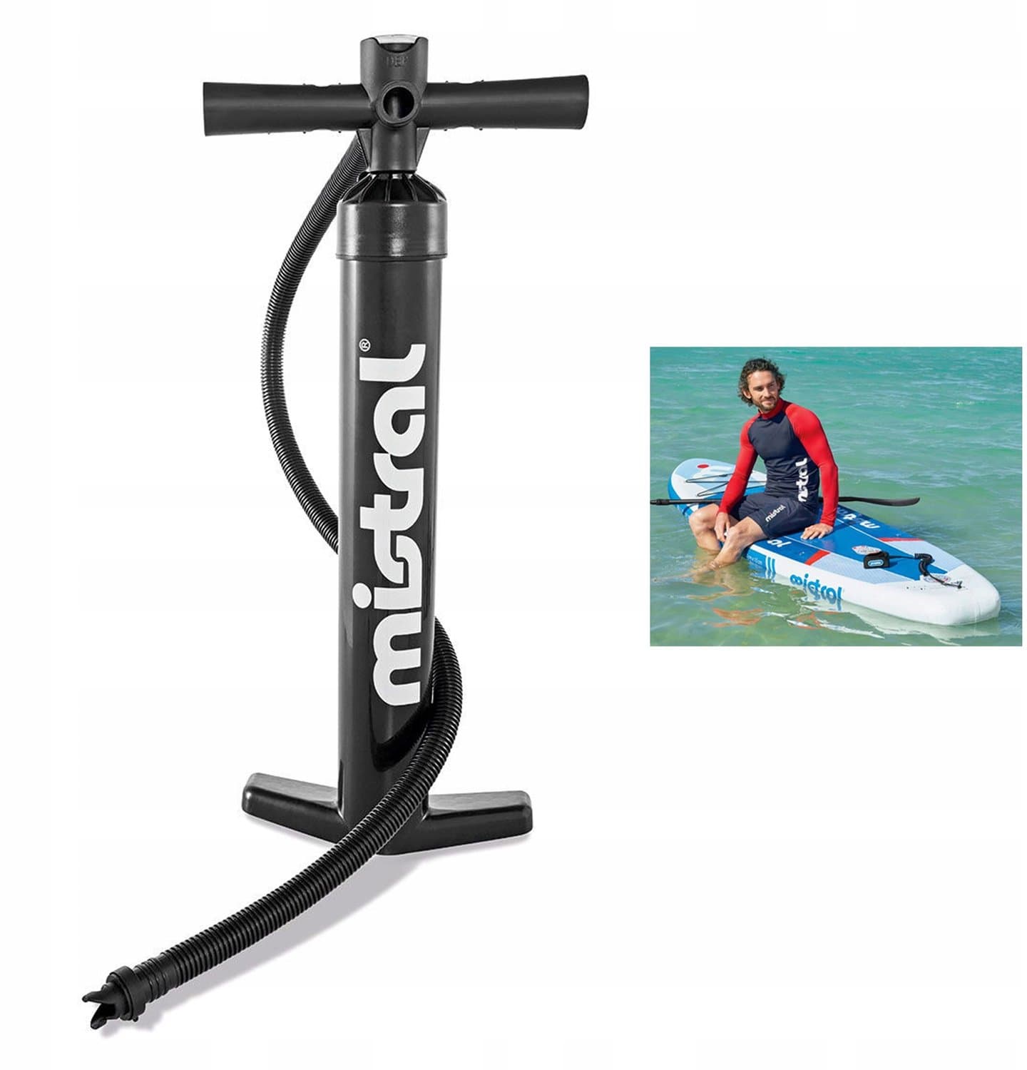 Mistral Dubbele Slag SUP Pomp met Manometer