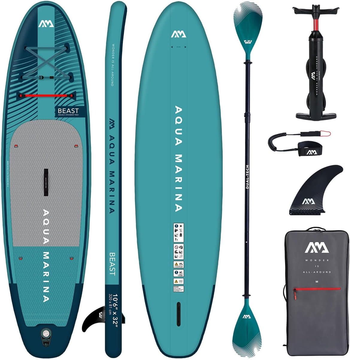 SUP Groen Ideaal voor recreatief peddelen, 320 cm