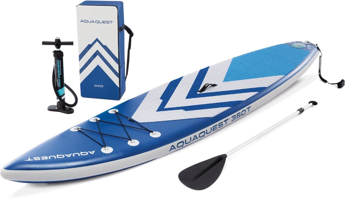 Paddleboard Intex AquaQuest 350T Toerisme SUP wit/blauw