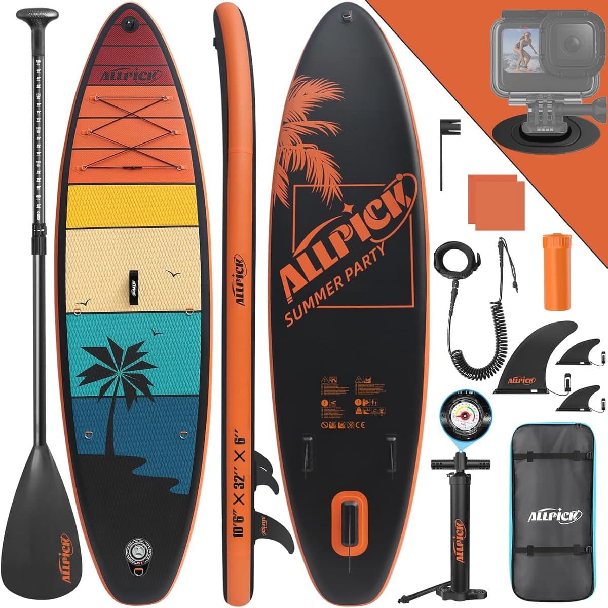 Opblaasbaar SUP Boardset met Camerahouder voor, 320 cm
