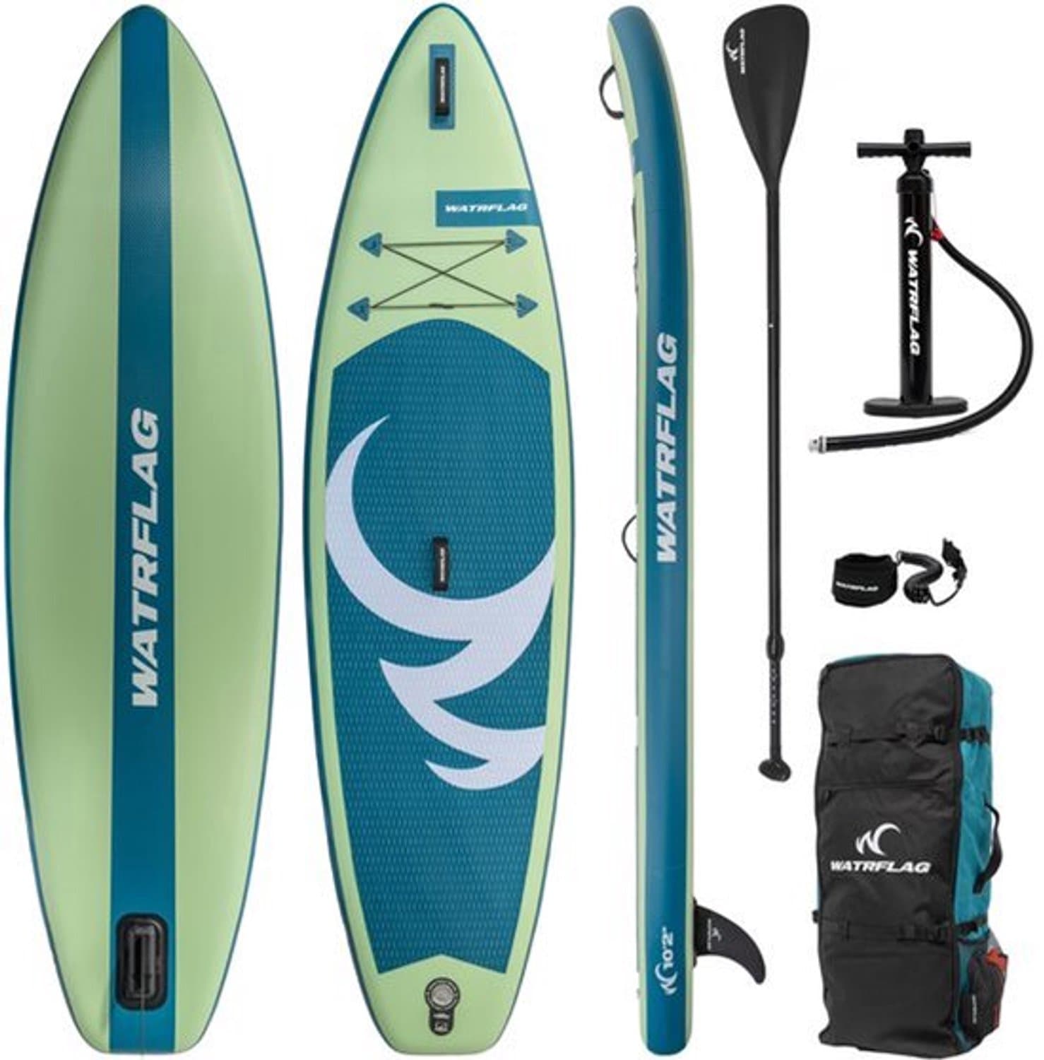 Opblaasbaar SUP Groen PVC All, 310×81 cm