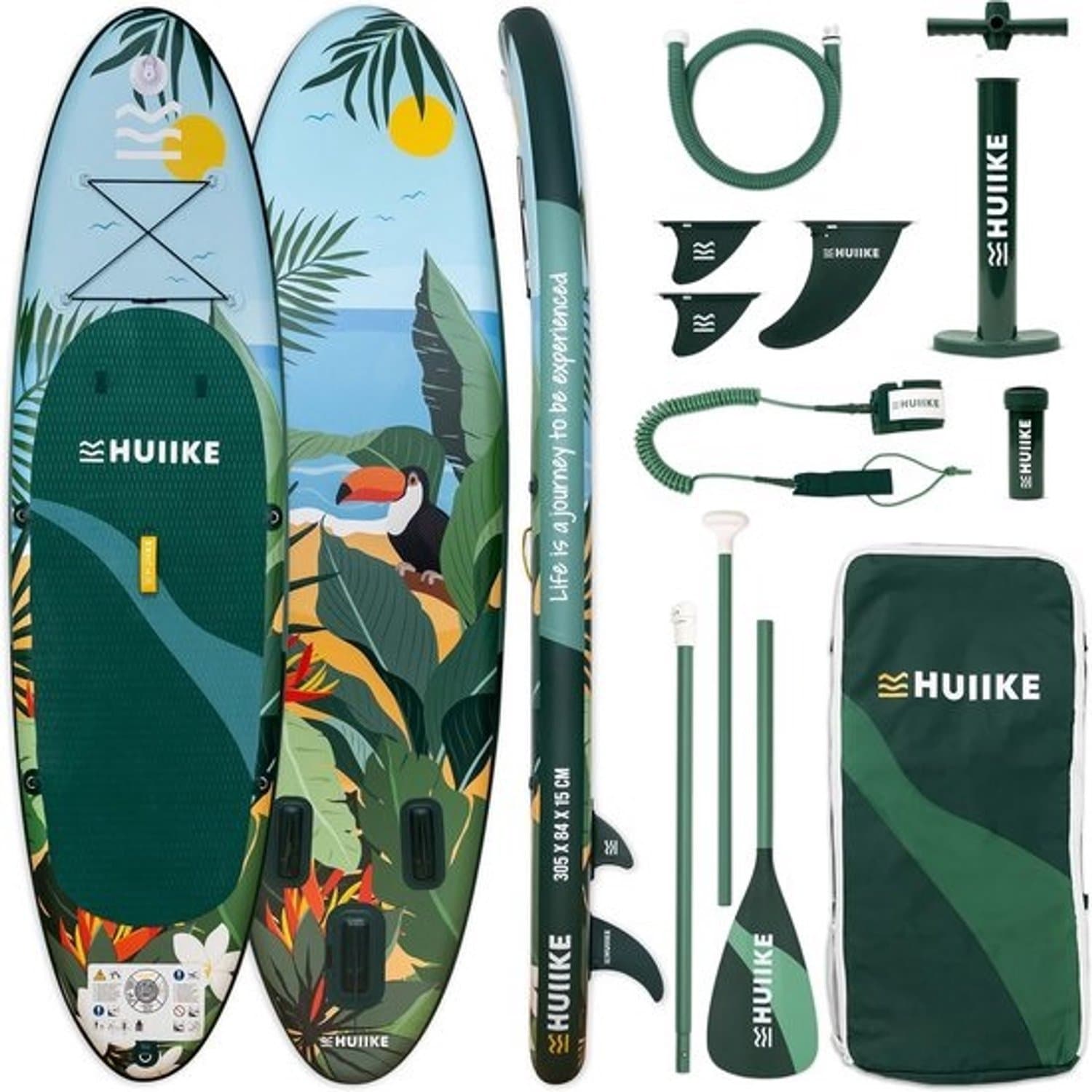 Opblaasbaar SUP Set Watersportplezier Militaire, 305×84 cm