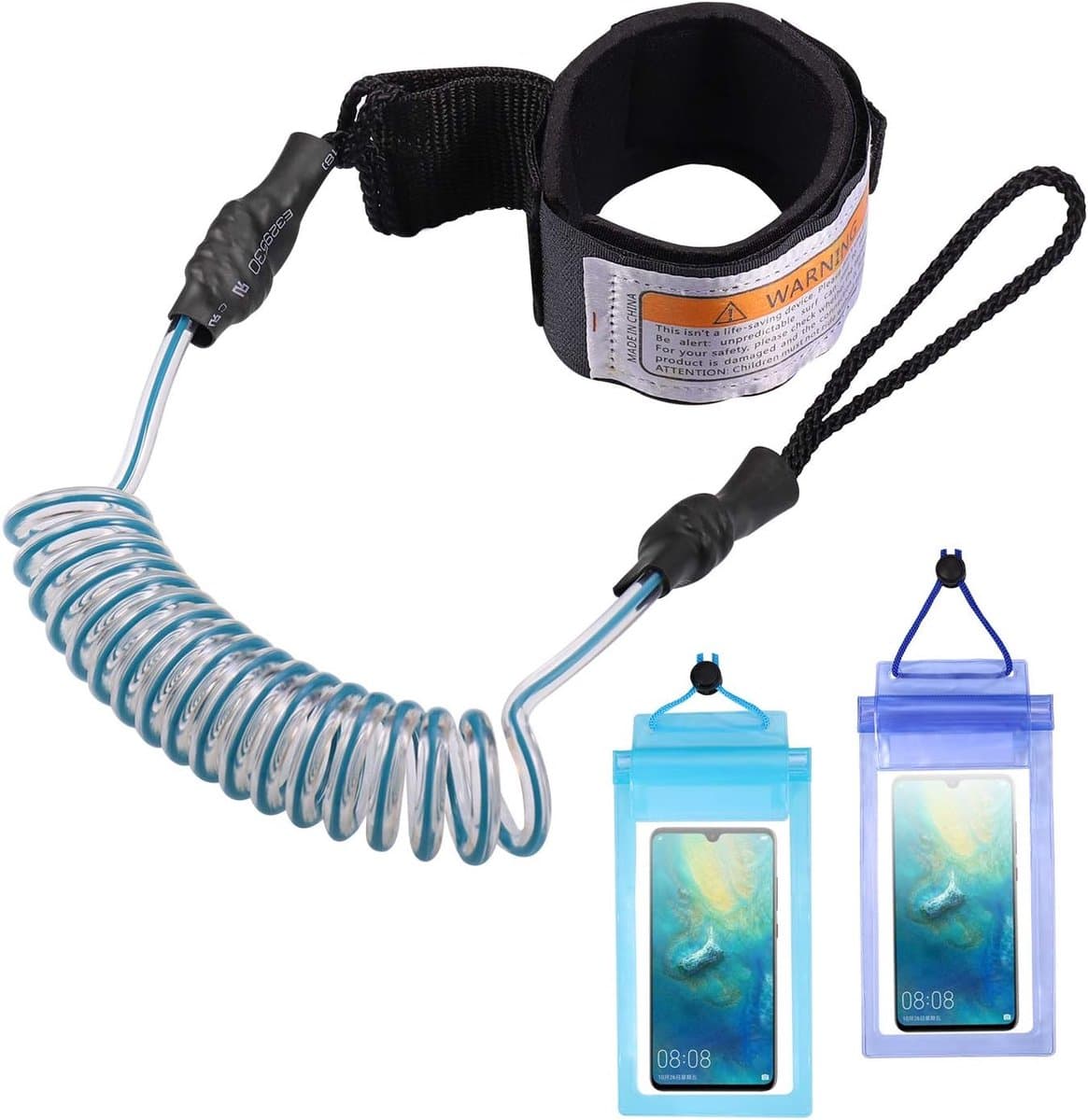 SnelShoppen Zocipro Surfboard Strap met 2 Waterdichte Telefoonhoezen
