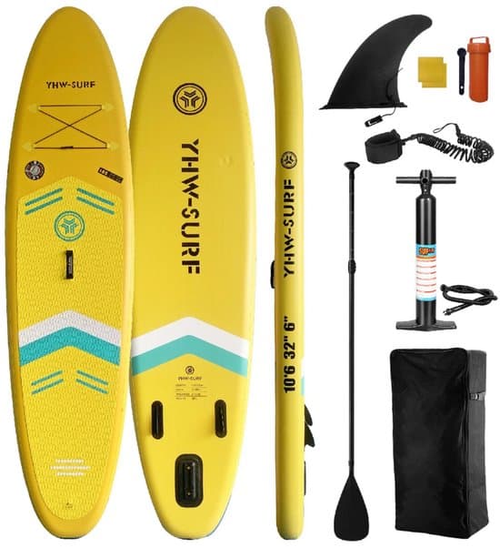 Bovista Sup Board - Opblaasbaar - Supboard - Sup Boards - Paddle - Kayak - 320cm - Geel