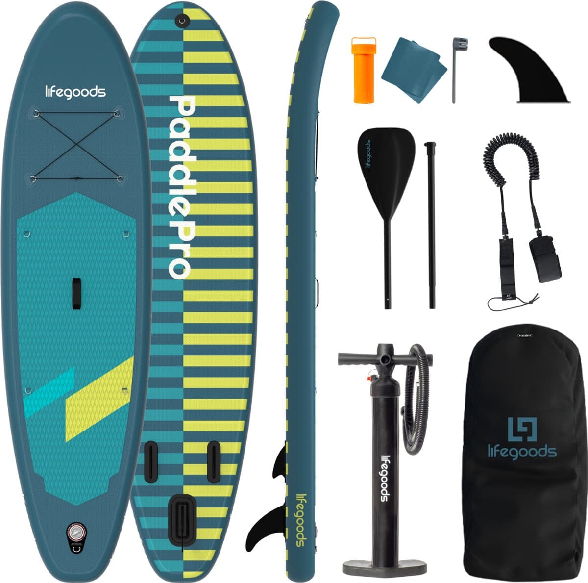 LifeGoods SUP Allround Compact 100 Kg Draagkracht, 300×76 cm, max 100 kg
