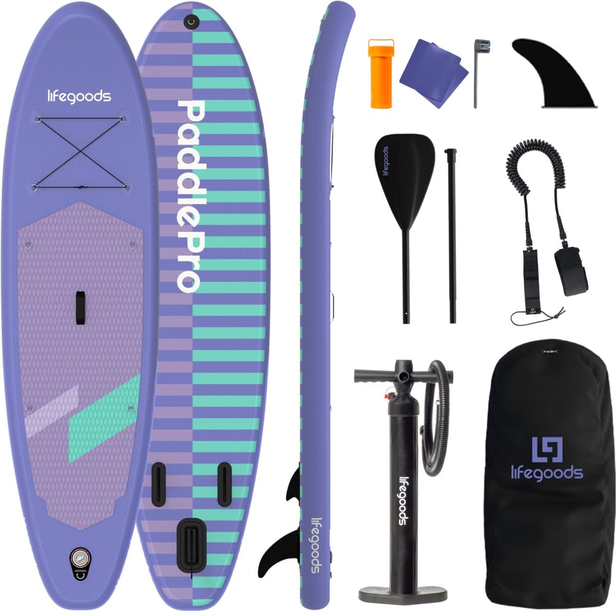 LifeGoods SUP Allround Compact 100 Kg Draagkracht, 300×76 cm, max 100 kg