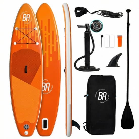 Best Active Horizon SUP Board - Opblaasbaar Paddle Board - Complete Set - Met Pomp / Draagtas / Verstelbare Peddel / Enkelkoord / Reparatiekit - Belastbaarheid Max. 150KG - 335x81x15cm - Oranje