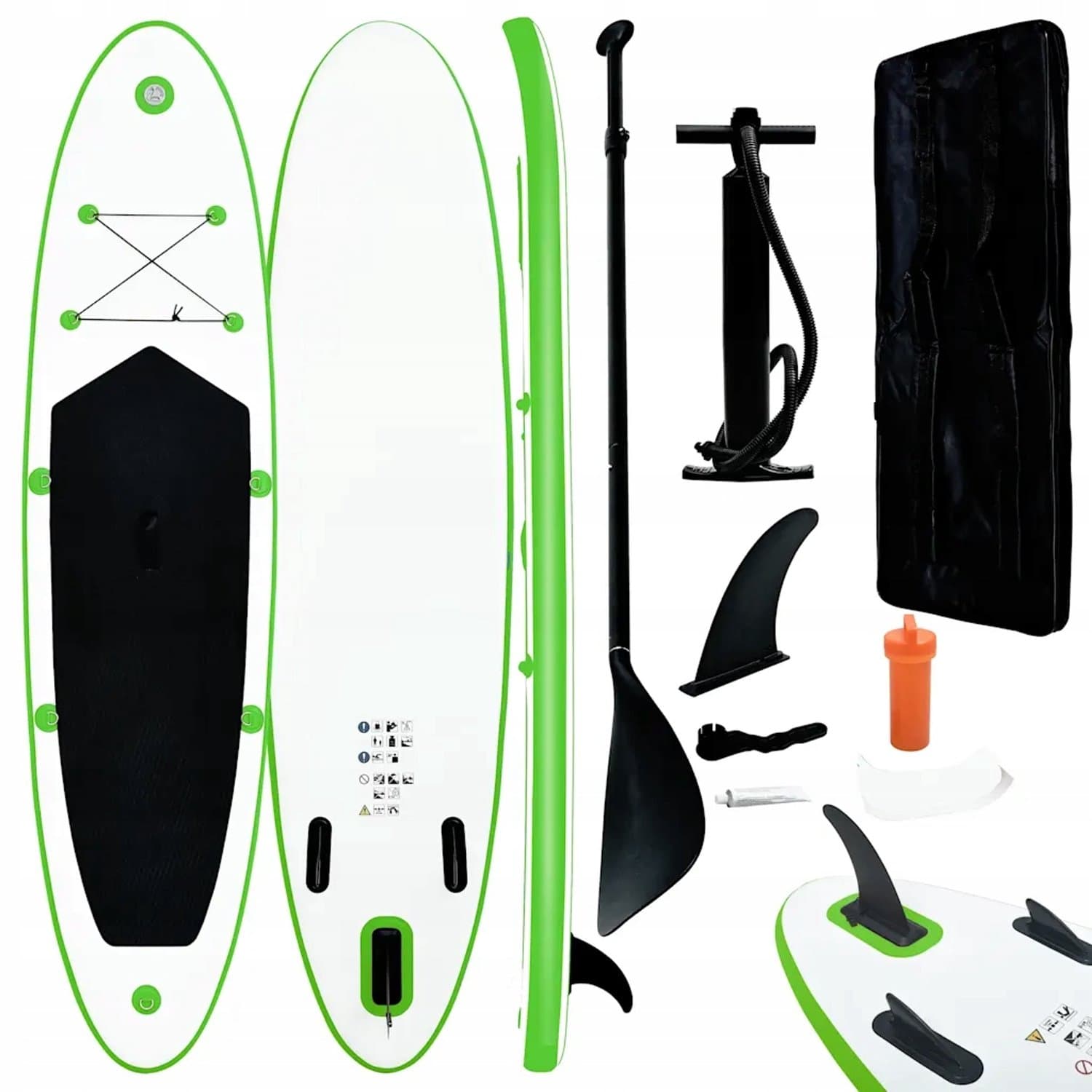 SUP Groen/Wit Stabiel en Duurzaam, 390×81 cm