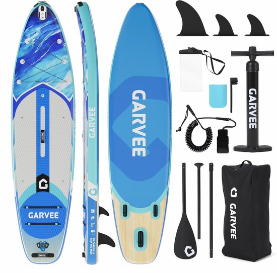 Premium Opblaasbaar SUP Board Set - 335 cm - Stand Up Paddle Board met Cameramount - Compleet met Accessoires - Voor Beginners & Gevorderden