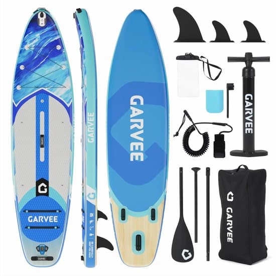 Joholic - Sup - Sup Board - Paddle Board - Opblaasbaar - Inclusief 7 accessoires - Inclusief hoes - 335 x 86 x 15 cm - Blauw