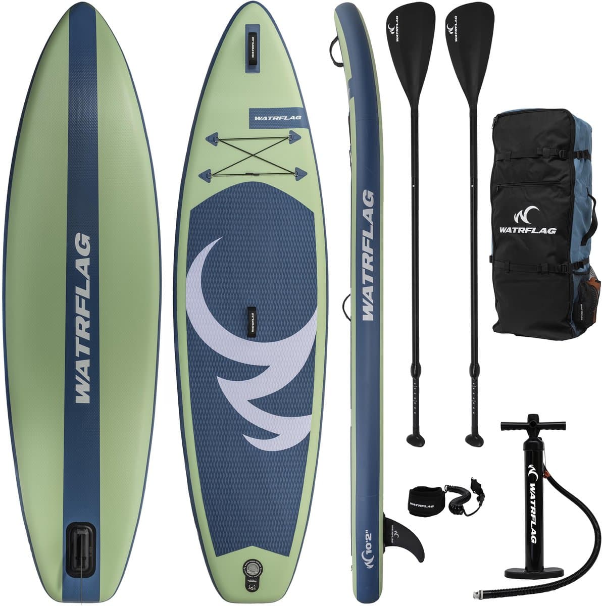 Watrflag Spinner Green SUP 10'2'' Set Allround, 310 cm