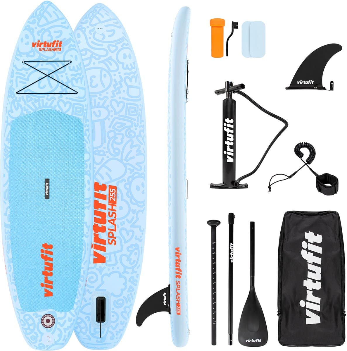 Virtufit Splash SUP Inclusief Pomp, Accessoires, 255 cm